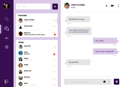 Direct Messaging Platform for Daily UI challenge Day 013 app branding design icon illustration logo typography ui ux