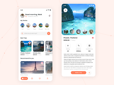 Trip App app application cardflow design ios mobile onboarding travel trip ui uidesign ux uxdesign walkthroughs webdesign