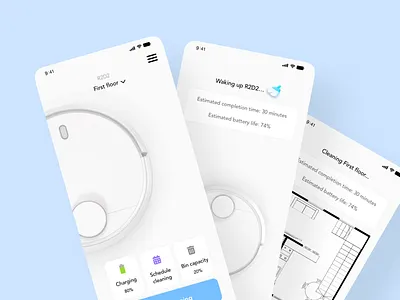Vacuum Hub adobexd dailyui design hub mobile ui ux vacuum xddailychallenge