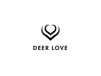 Deer Love Logo black love logo brand brand identity branding clean logo deer deer love deer love logo deer love logo design design horns love logo logo design love love horns love logo love logo branding love logo design love logos modern logo