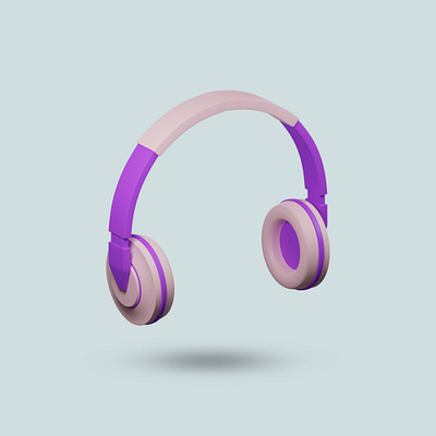 Minimalist music headphone icon is good to use for app design. 3d app clean cute graphic design headphone music speaker ui