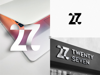 Twenty Seven 2 27 27 logo 7 artikles artikles7 computer logo corporate logo digital logo flat logo game logo monogram monogram logo number logo simple logo studio logo tech logo ui unqiue logo vector