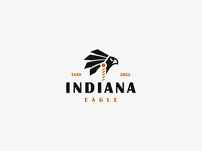 INDIANA EAGLE artwork brand identity busines card coreldraw crfeative design eagle eaglelogo grideagle illustration indianalogo indianeagle indianeaglelogo linearteagle logo monolineeagle sketch
