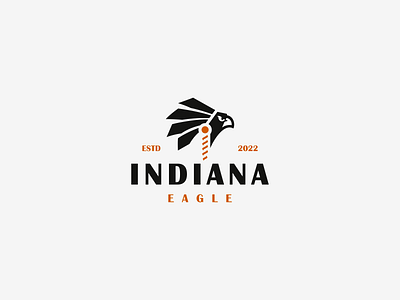 INDIANA EAGLE artwork brand identity busines card coreldraw crfeative design eagle eaglelogo grideagle illustration indianalogo indianeagle indianeaglelogo linearteagle logo monolineeagle sketch