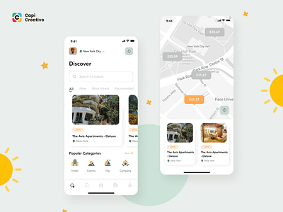 UrHom - Booking app UI Kit app branding capi creative design home illustration logo mobile moving travel ui ui kit