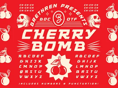 Cherry Bomb font graphic design type vector