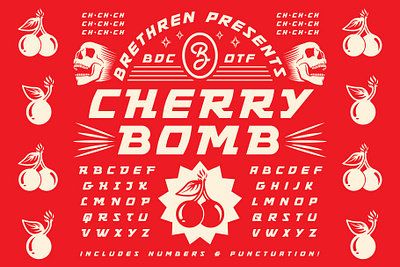 Cherry Bomb font graphic design type vector