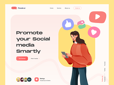 Marketing Agency Landing page branding business growth business promote clean content marketing design digital content facebook marketing instagram marketing landing page design marketing online marketing promotion seo social media promotion solution startup ui design uiux website design