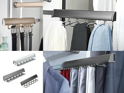 High-End Closet Accessories 3d rendering closet hardware industrial design