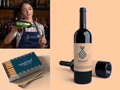 KellySomm A wine co 3d animation art branding design graphic design icon illustration logo logo designing minimal mockup motion graphics presentation ui vector wine wine logo