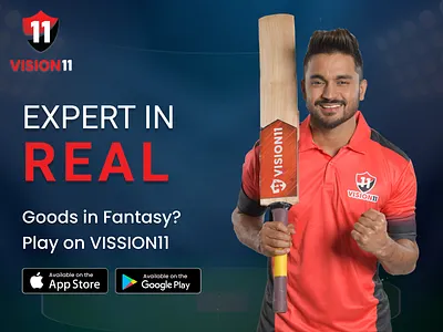 Vision11 Banner Design 3d animation bannerdesign branding design graphic design illustration logo motion graphics ui