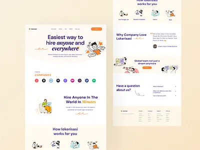 Job finder landing page clean design job finder jobs mobile ui web