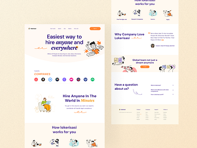 Job finder landing page clean design job finder jobs mobile ui web