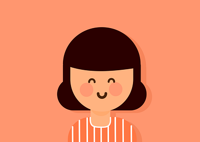 Kawaii girl Illustration app design graphic design icon illustration logo vector