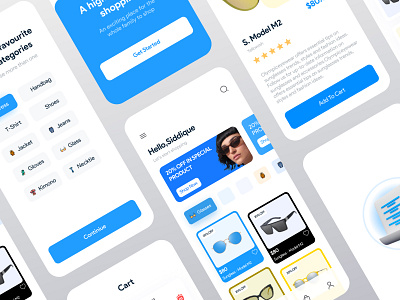 Sunglass outlet app ui app app ui design ecommerce eqo studio eye glass saber