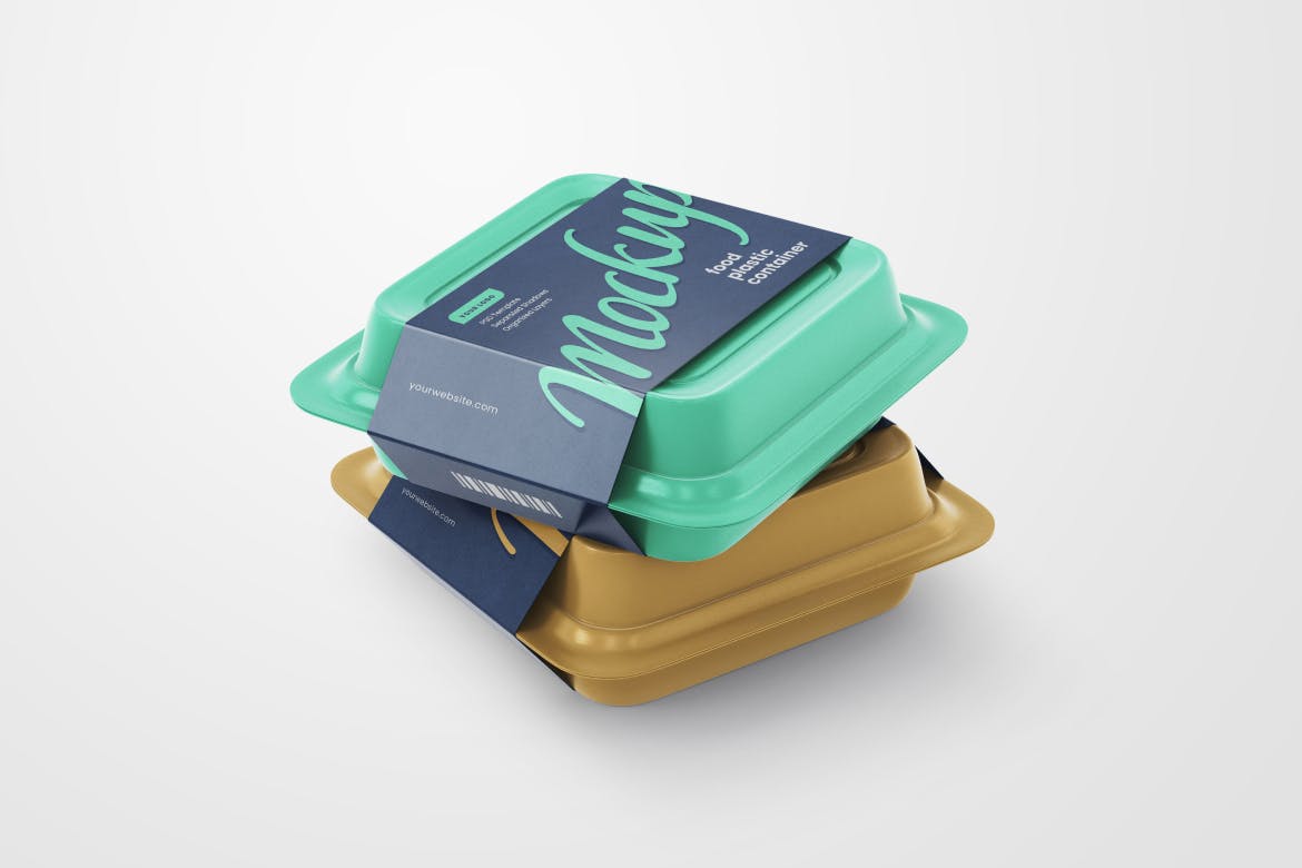 Food Container Mockup app box branding container cute design food box icon illustration logo mockup packaging packaging design ui ux vector