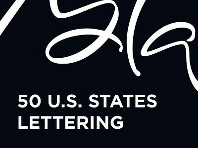 50 U.S. States lettering calligraphy lettering logo logotype minimalism type typography