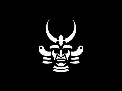 Samurai Logo armour branding design face fighter helmet icon identity illustration japan logo man mark martial arts ronin samurai sword symbol vector warrior