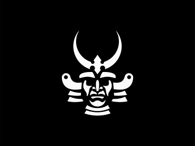 Samurai Logo armour branding design face fighter helmet icon identity illustration japan logo man mark martial arts ronin samurai sword symbol vector warrior