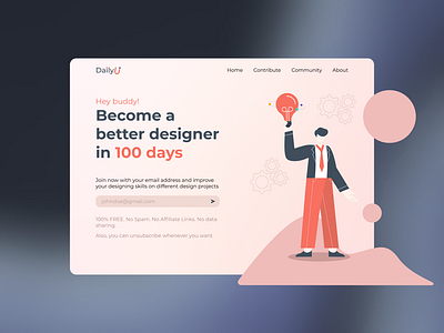 Daily UI Landing Page figma ui ux