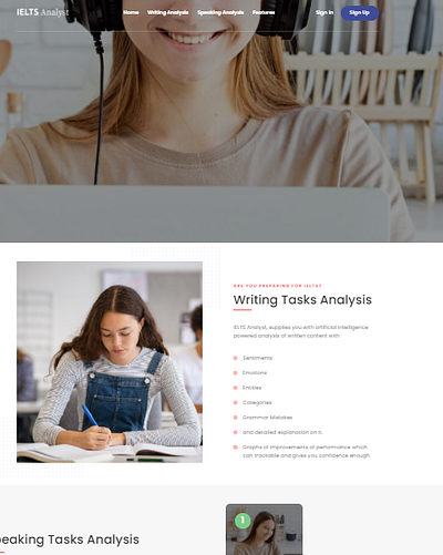 AI and ML based platform for students to prepare for IELTS Exam graphic design illustration saas application student education system uiux design website design