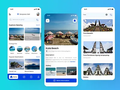 Mlakune - Travel App android app appdesign application bali branding design dribbble exploration home screen indonesia iphone mobile mobileapp travel travelapp ui uidesign uiux uxdesign