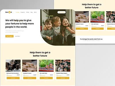 Landing Page - Beramal charity landing page charity web charity web design design interactive ui ui design ui ux design ui ux designer uidesign uiux design uiux designer ux design uxdesign web charity webdesign