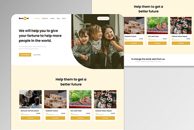 Landing Page - Beramal charity landing page charity web charity web design design interactive ui ui design ui ux design ui ux designer uidesign uiux design uiux designer ux design uxdesign web charity webdesign