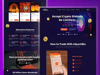 Cryptocurrency Trading Website adobe xd application design crypto cryptocurrency design illustration logo minimal minimalist mobile ui tradecrypto tradingcryptocurrency ui visualization