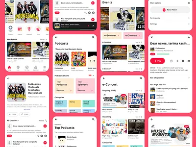 E-Concert & Podcast design e concert podcast ui ux