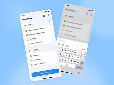 To Do App app design mobile todo ui