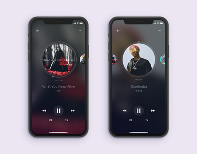 Music Player App app design music player ui ux