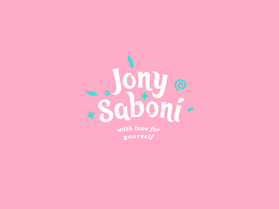 Jony Saboni brand branding cosmetics design font identity illustration jony letter logo logotype love natural nature pink yourself