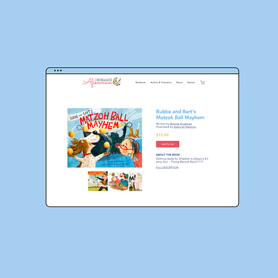 Intergalactic Afikoman • Website Redesign bookstore bookstore design bookstore website childrens book childrens bookstore creative website ecommerce playful web design ui design ux design uxui design web design website design website redesign