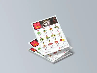 SUPERMARKET FLYER advertisement graphic design