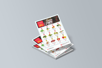 SUPERMARKET FLYER advertisement graphic design