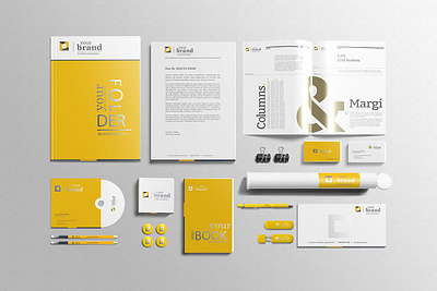 Branding Stationery Mockups brand stationery branding branding stationery business corporate design envelope folder graphic design identity logo mockup office presentation realistic showcase simple stationery stationery branding template