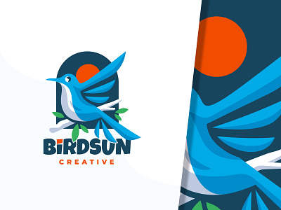 Birdsun Logo Design Concept animals annimal awesome bird branding business design illustration inspiration logo minimslism nature professional vector