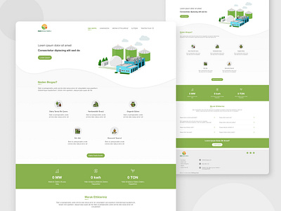 Web UI Design biogas energy company ui design energy energy ui energy ux green green header header design header illustration interface design landing page ui ui ux ui design web design