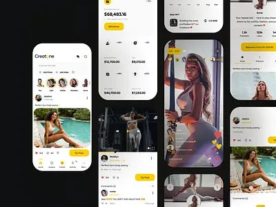 💛 Subscription Based Social App app design boro facebook homescreen media network profile social socialmedia stream twitter video hosting