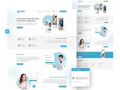 Web UI Design - Eye Hospital blue cataract design doctor eyehospital eyes hospital hospitalwebdesign interfacedesign lens mobileappdesign ui ui ux uidesign webdesign webuidesign