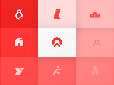 Oak Logos ✍️ app branding color design experimental figma graphic design illustration layers logo monochrome portfolio product design projects red tones transition ui ux website