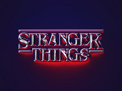 Stranger Things Neochromed 3d abstract art chrome chrome type colors design filter forge generative graphic design illustration logo netflix stranger things title sequence