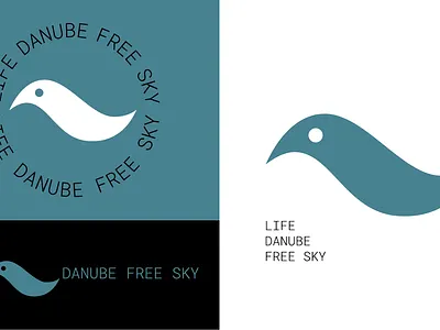 Life Danube Free Sky bird danube icon logo wave