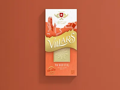 Villars Chocolate Packaging brand redesign brand revamp brand uplift branding chocolate chocolate packaging design illustration logo packaging