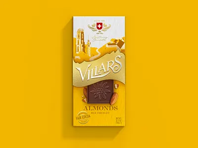 Villars Chocolate Packaging brand redesign brand revamp brand uplift branding chocolate chocolate packaging design illustration logo packaging