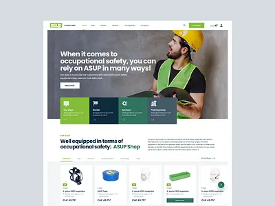 Landing page concept - Asup building clean company company landing company web concept construction design green landing landing design product product shop shop ui ux web web design