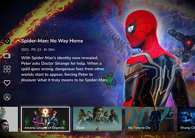 TV App UI dailyui design figma illustration streaming tv tv app ui ux vector