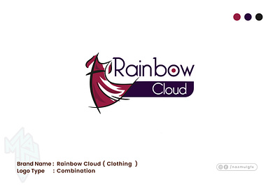 RAINBOW CLOUD LOGO brand brand identity branding color design designer graphic design identity illustration lettermark logo logotype mark vector
