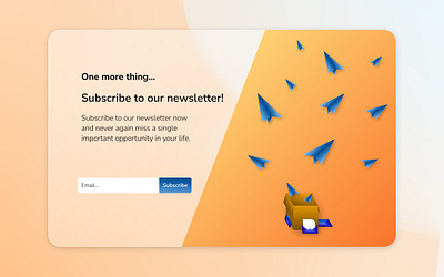 Newsletter Subscription Form UI dailyui design figma form graphic design illustration subscription ui ux vector